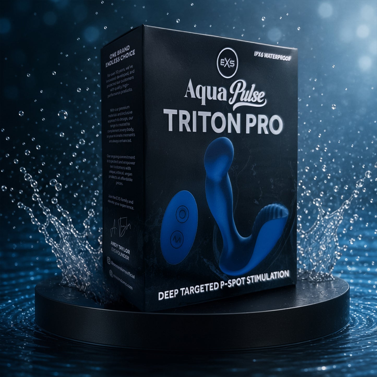 EXS AquaPulse Triton Pro Prostate Massager with Remote