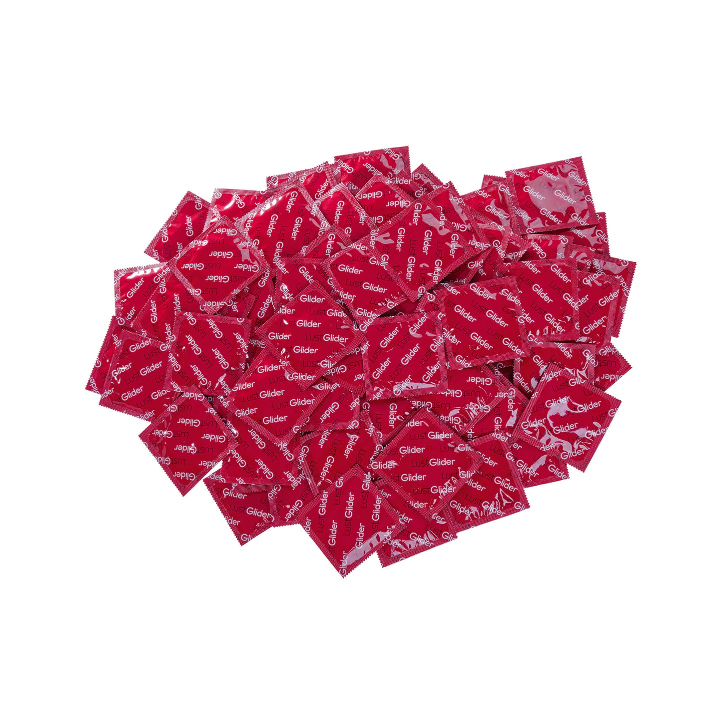 LustGlider Red Strawberry Flavoured Condoms