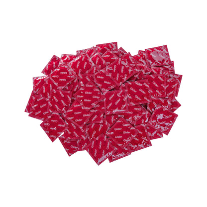 LustGlider Red Strawberry Flavoured Condoms