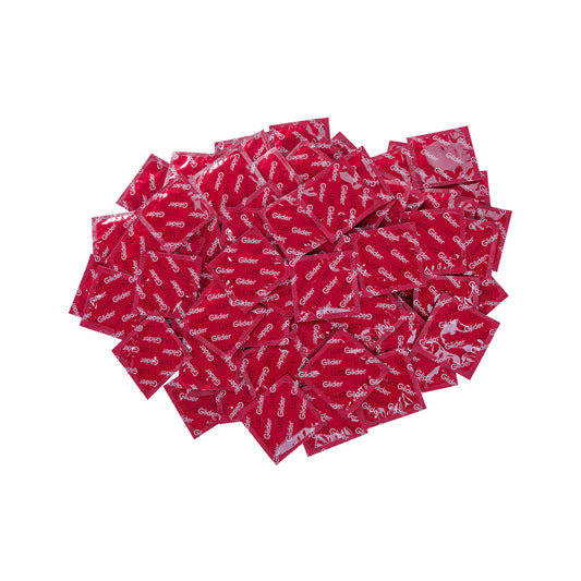 LustGlider Red Strawberry Flavoured Condoms