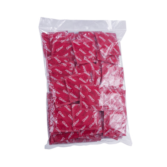 LustGlider Red Strawberry Flavoured Condoms