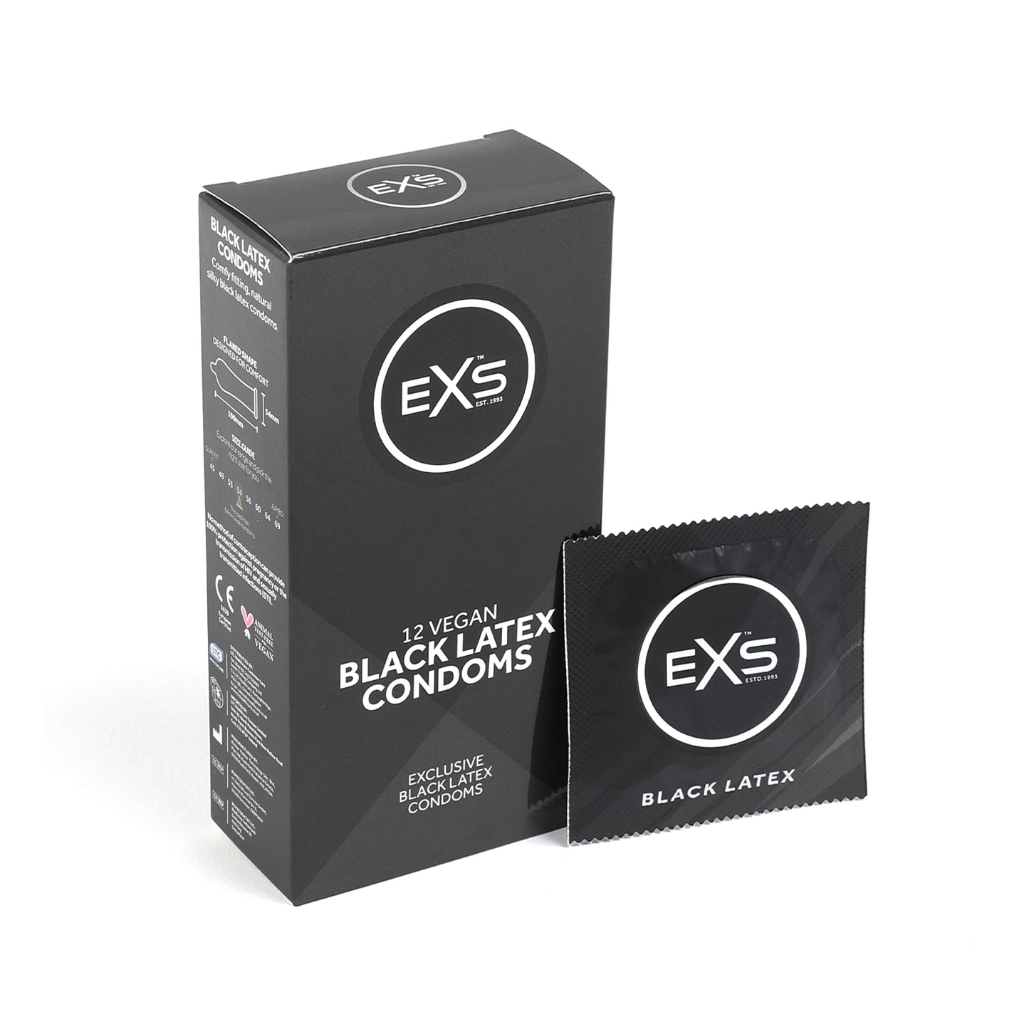 EXS Black Latex Condoms