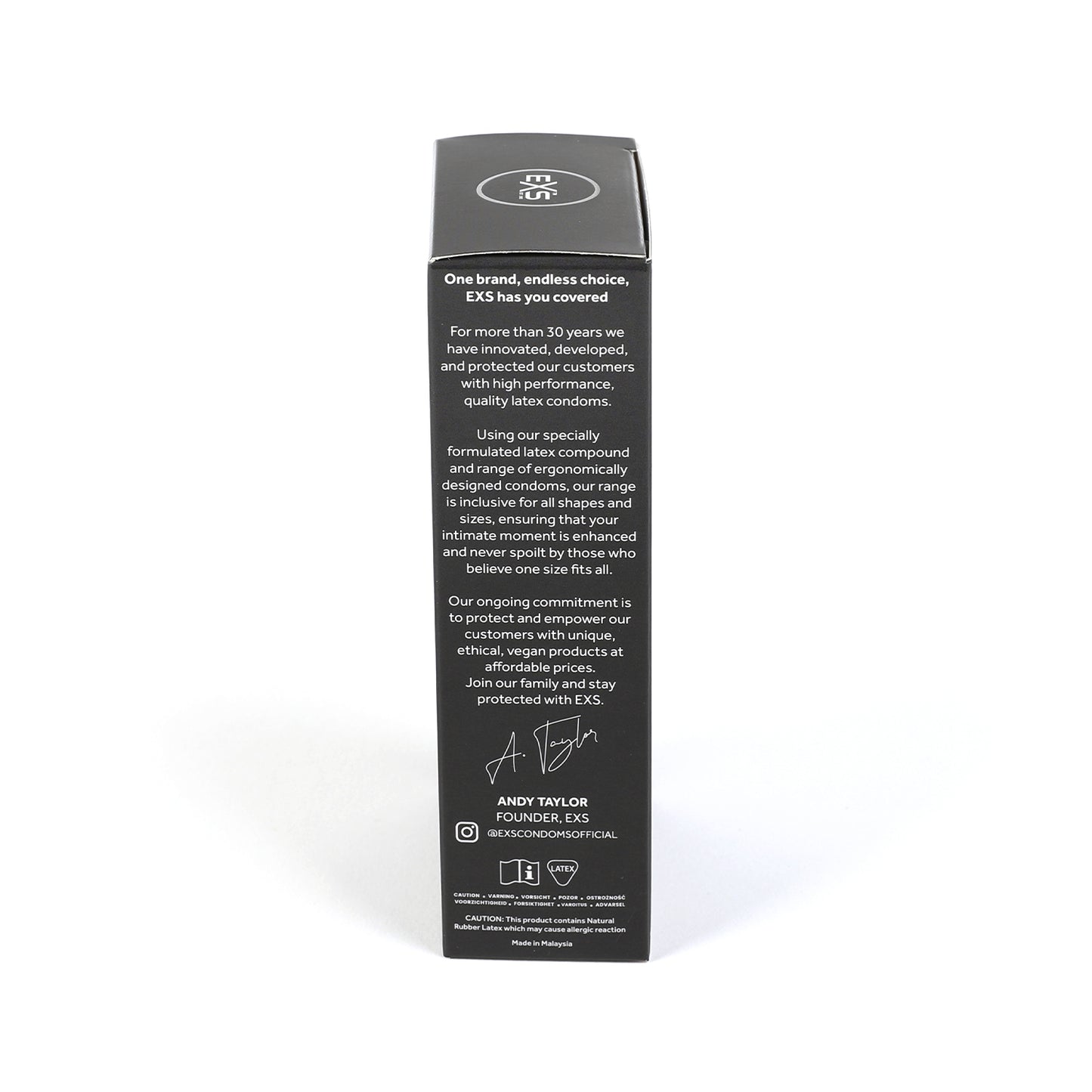 EXS Black Latex Condoms