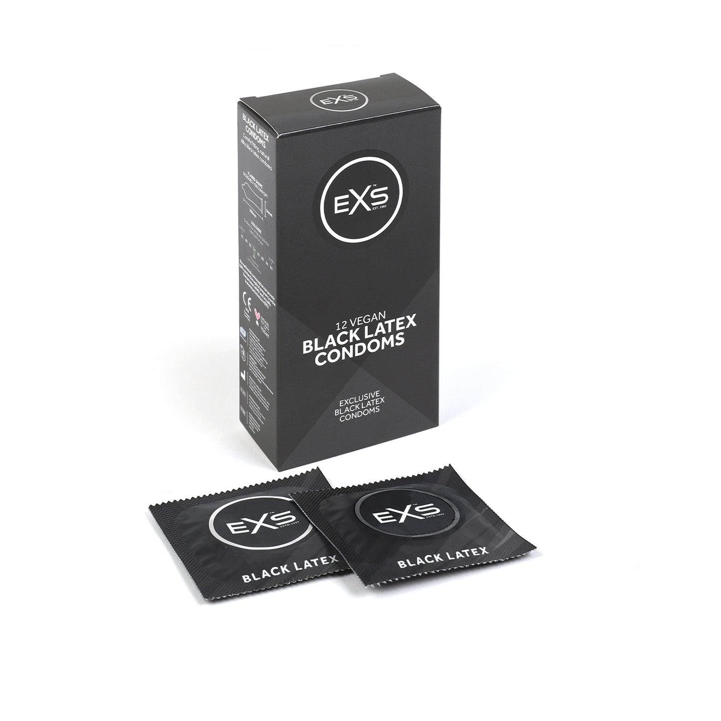 EXS Black Latex Condoms