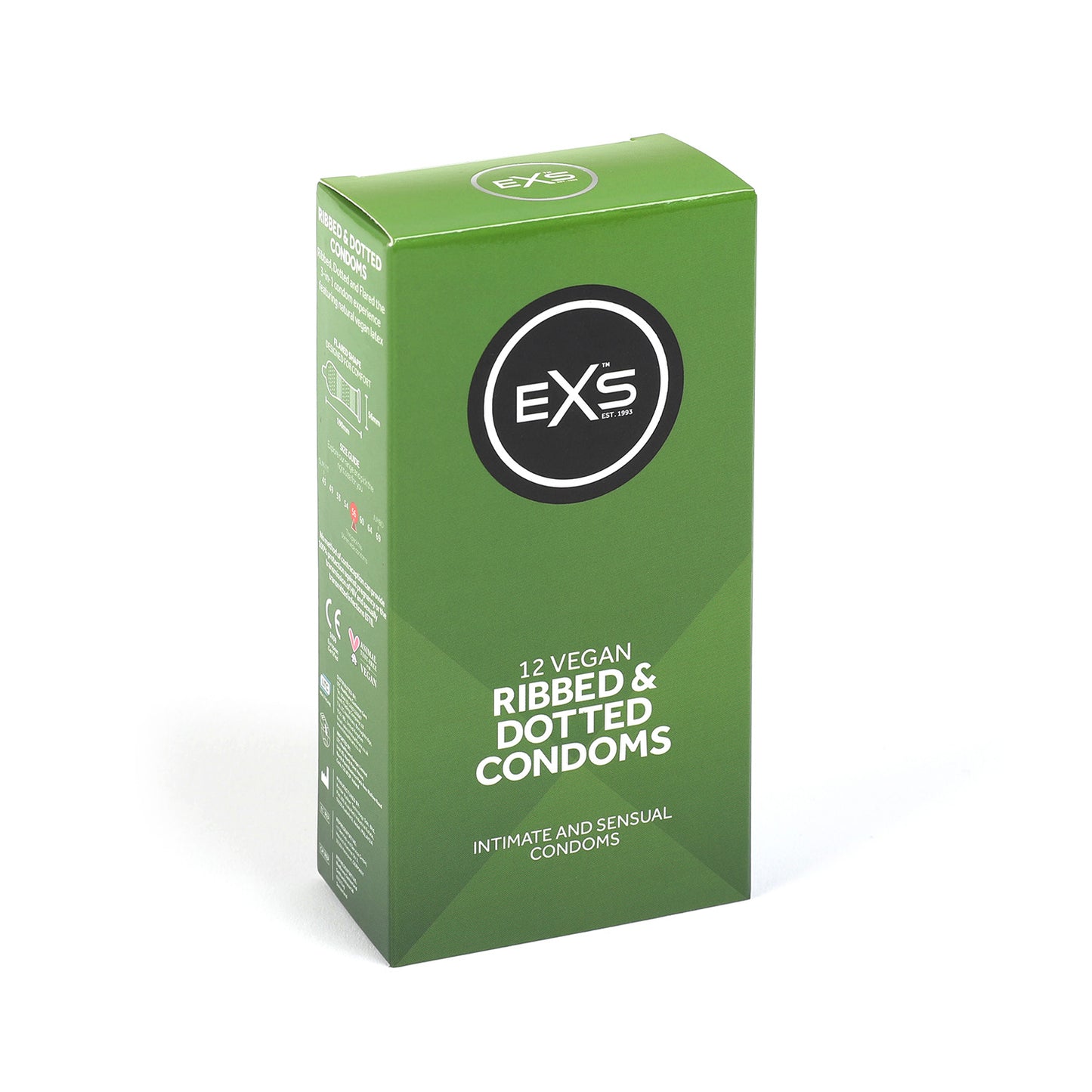 EXS Ribbed Dotted and Flared Condoms