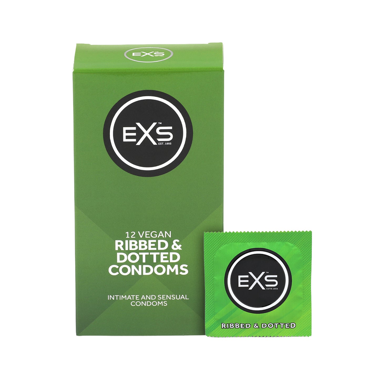 EXS Ribbed Dotted and Flared Condoms