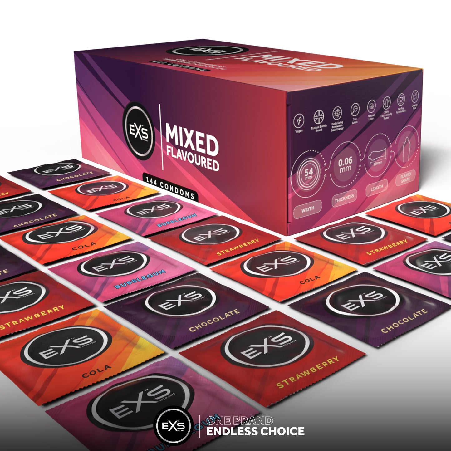 EXS Mixed Flavoured Condoms