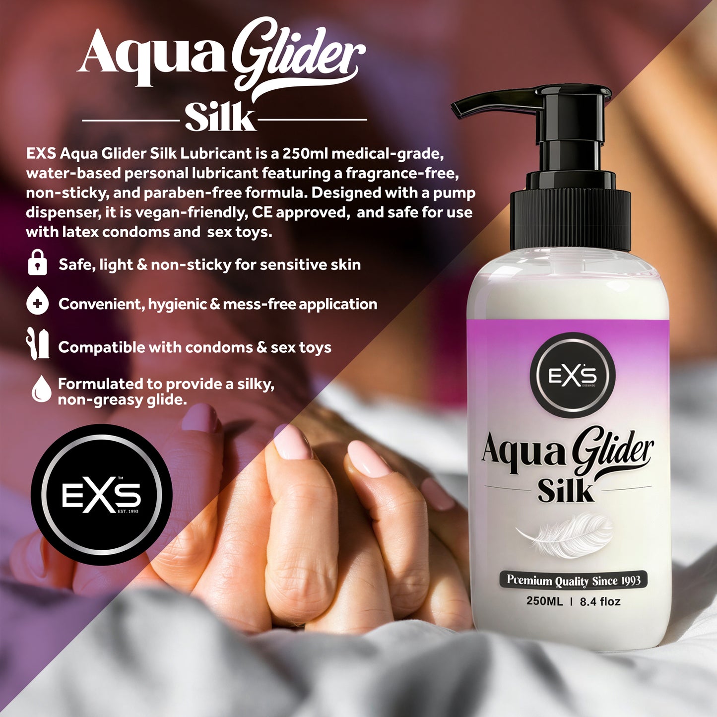 EXS AquaGlider Silk Lubricant Bottle