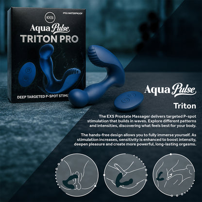 EXS AquaPulse Triton Pro Prostate Massager with Remote