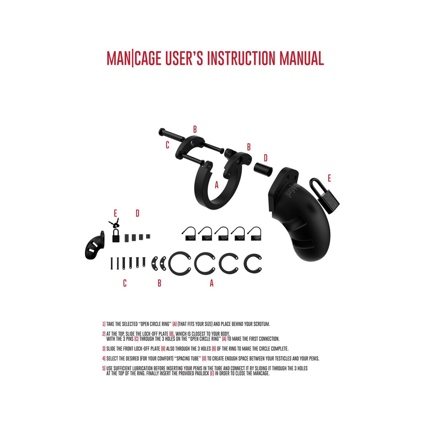 Mancage Model 20 Chastity Cock Cage 3.5" / 9 cm