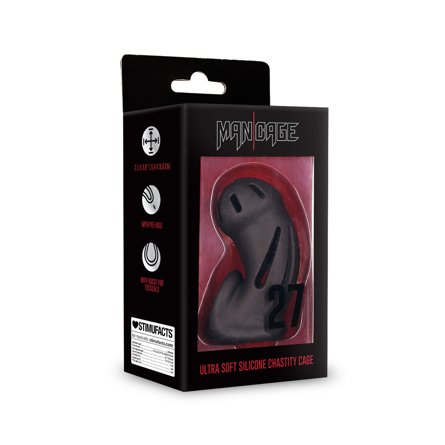 Mancage Model 27 Ultra Soft Silicone Chastity Cage