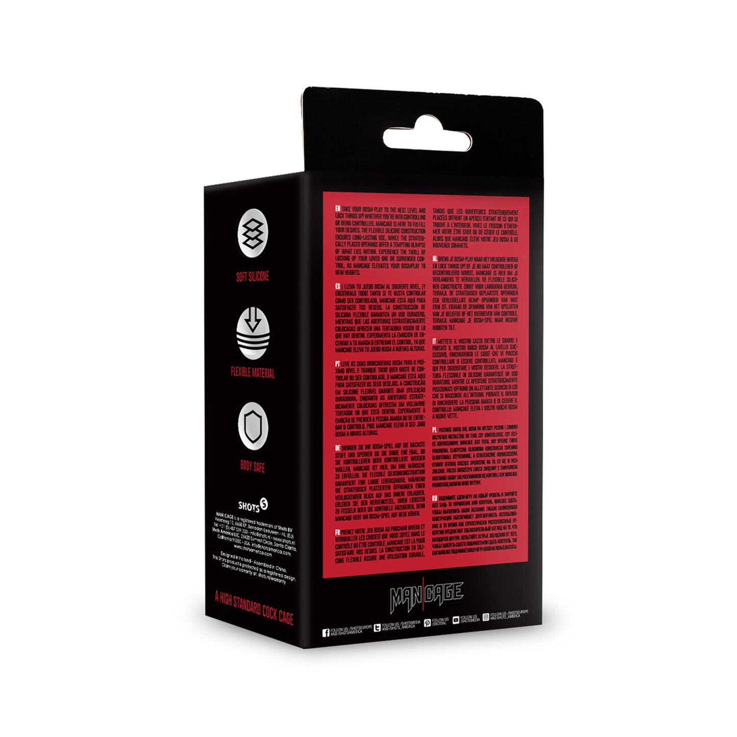 Mancage Model 27 Ultra Soft Silicone Chastity Cage