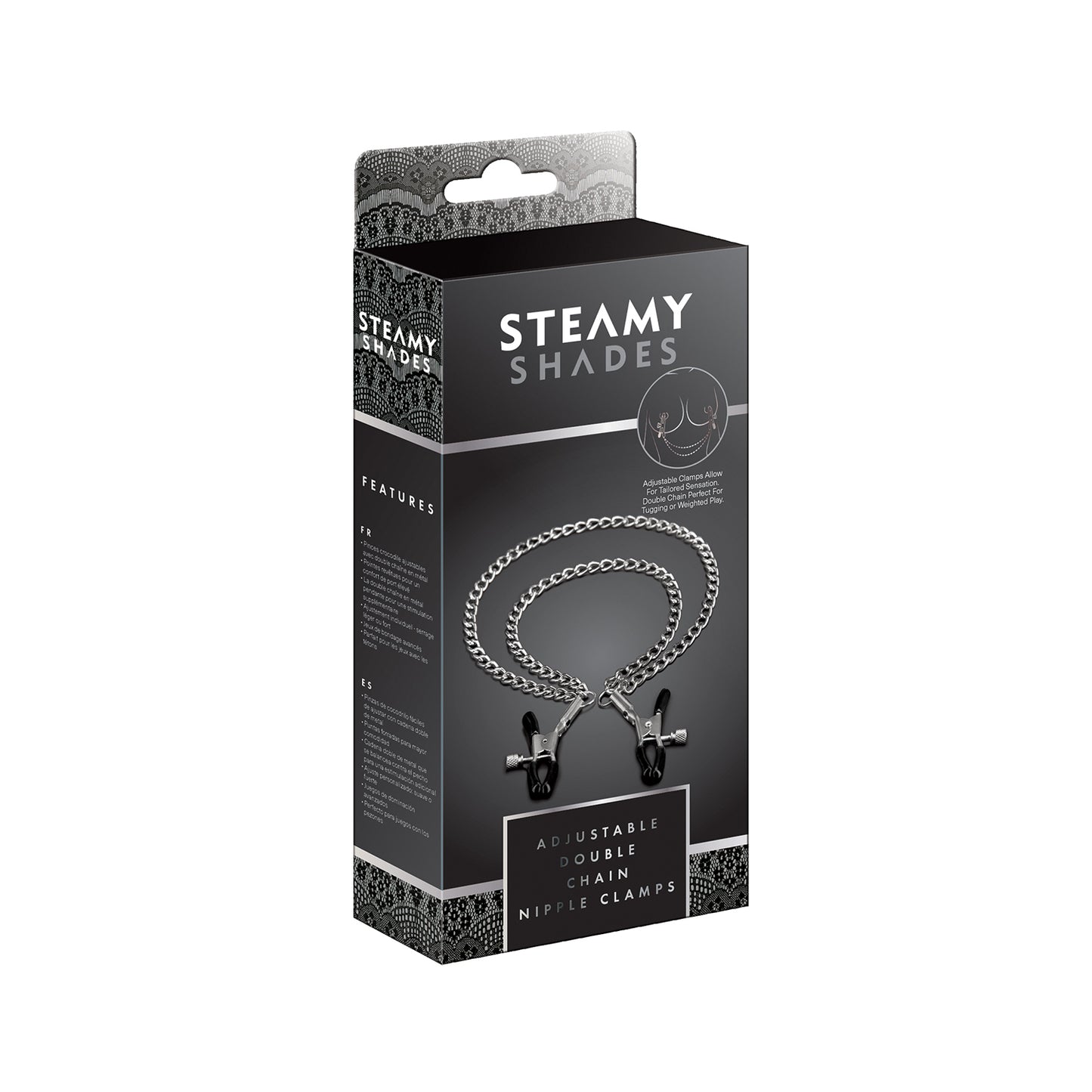 Steamy Shades Adjustable Double Chain Nipple Clamps