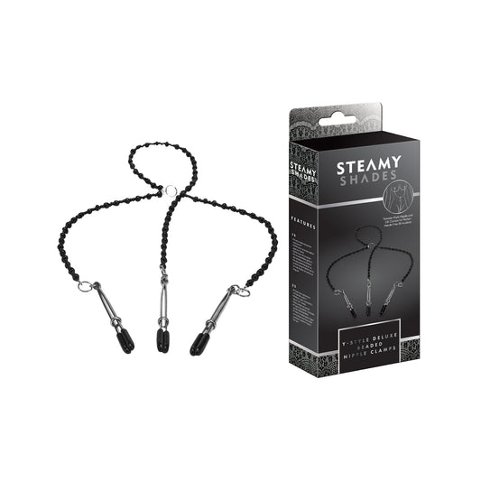 Steamy Shades Y Style Deluxe Beaded Nipple Clamps