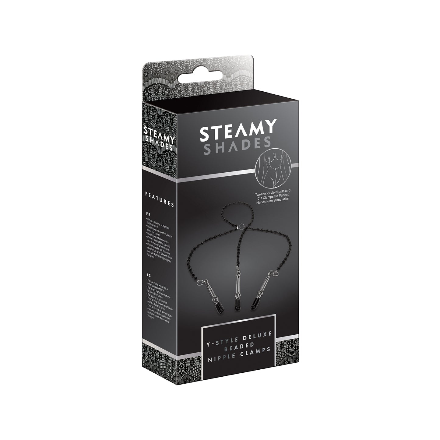 Steamy Shades Y Style Deluxe Beaded Nipple Clamps