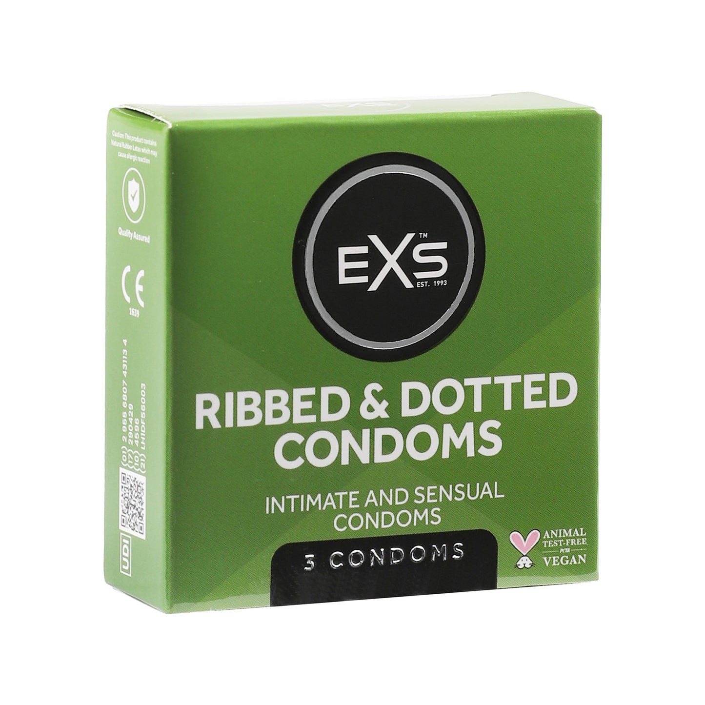 EXS Ribbed Dotted and Flared Condoms