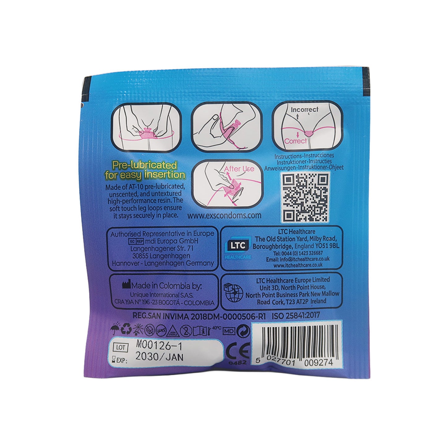 EXS Non-Latex Internal Lace Loop Condoms