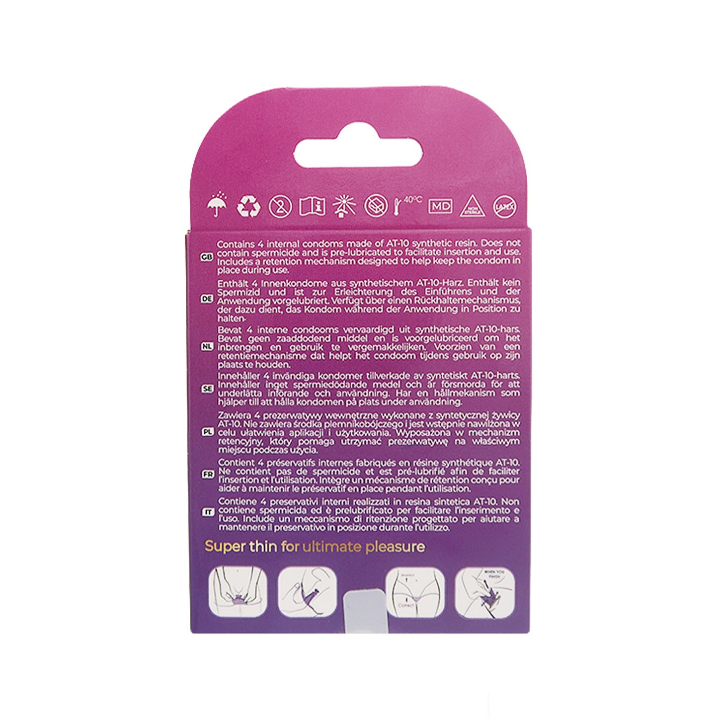 EXS Non-Latex Internal Lace Loop Condoms