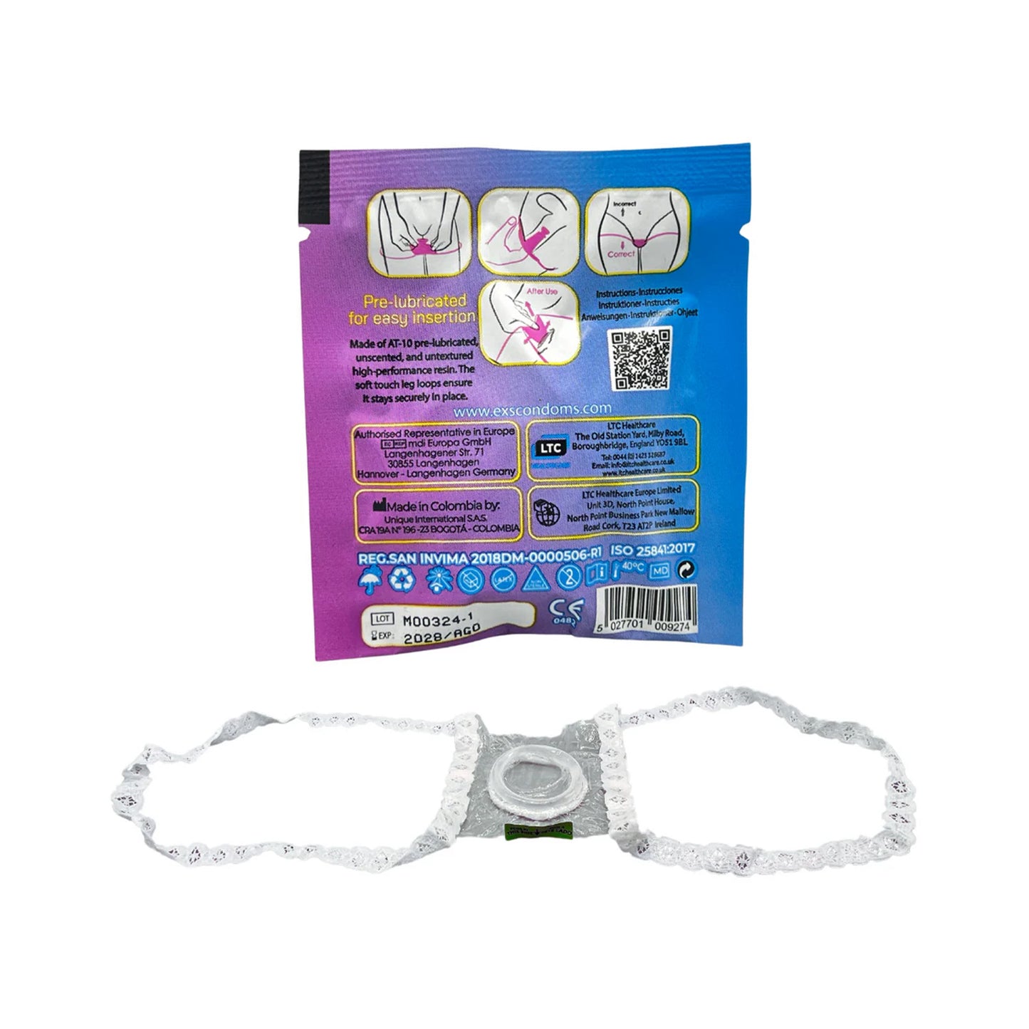 EXS Non-Latex Internal Lace Loop Condoms