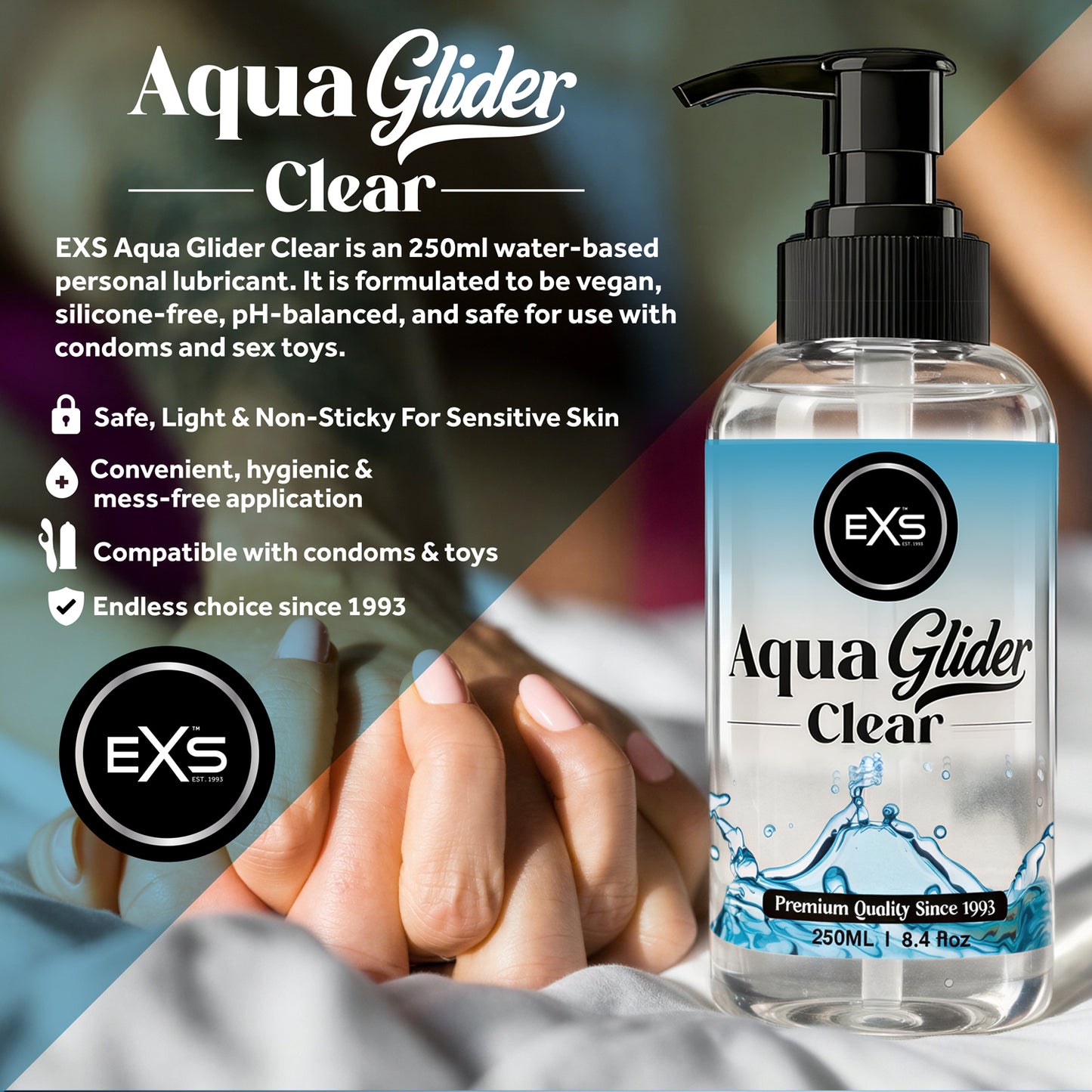 EXS AquaGlider Clear Lubricant Bottle