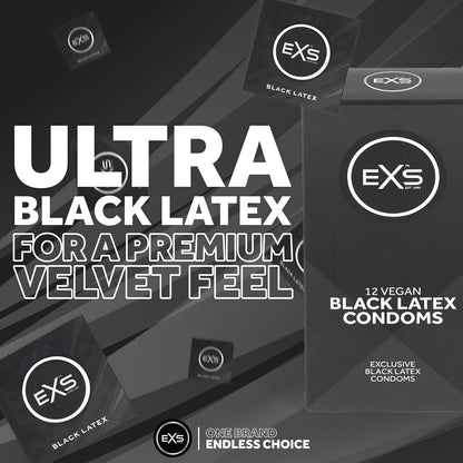EXS Black Latex Condoms