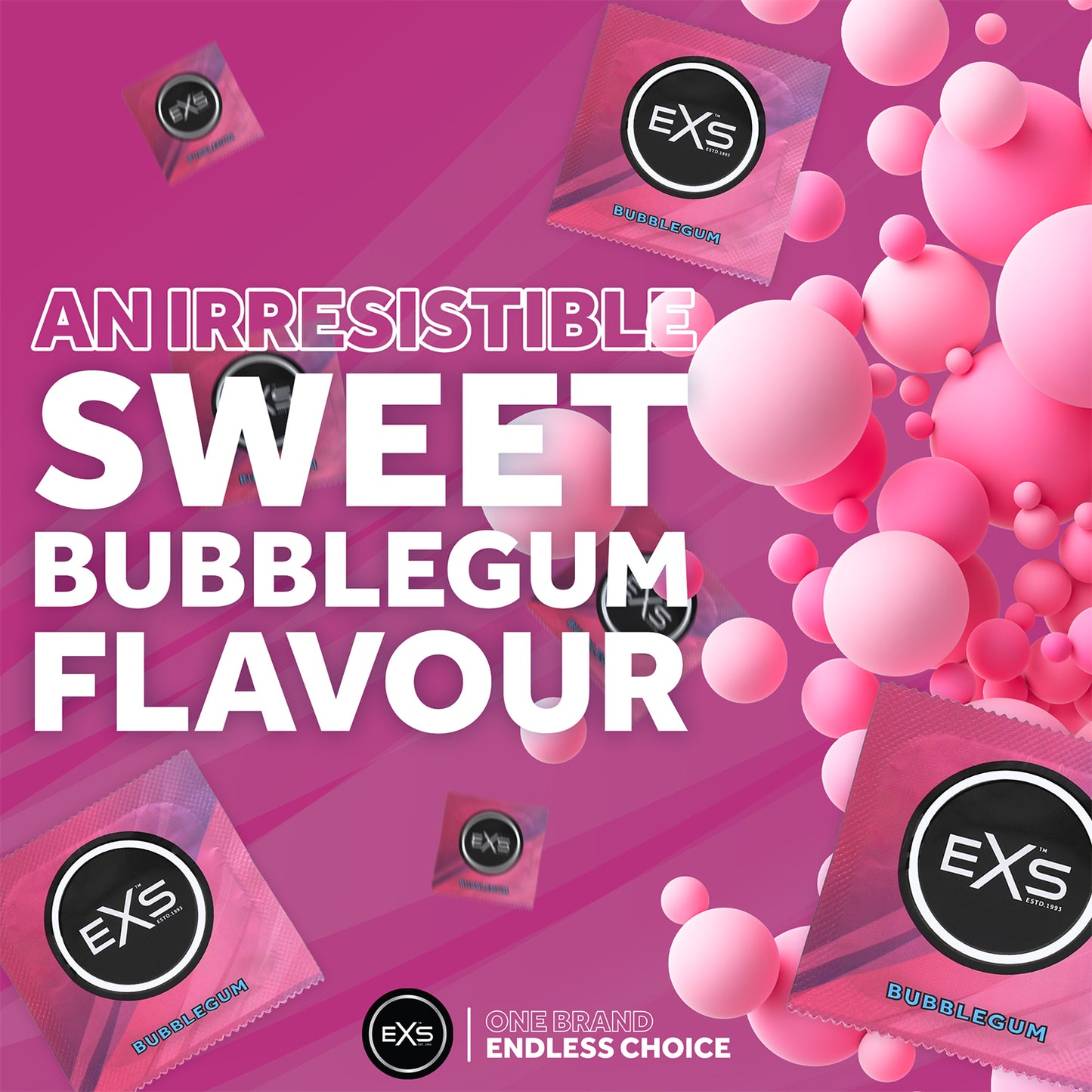 EXS Bubblegum Flavoured Condoms