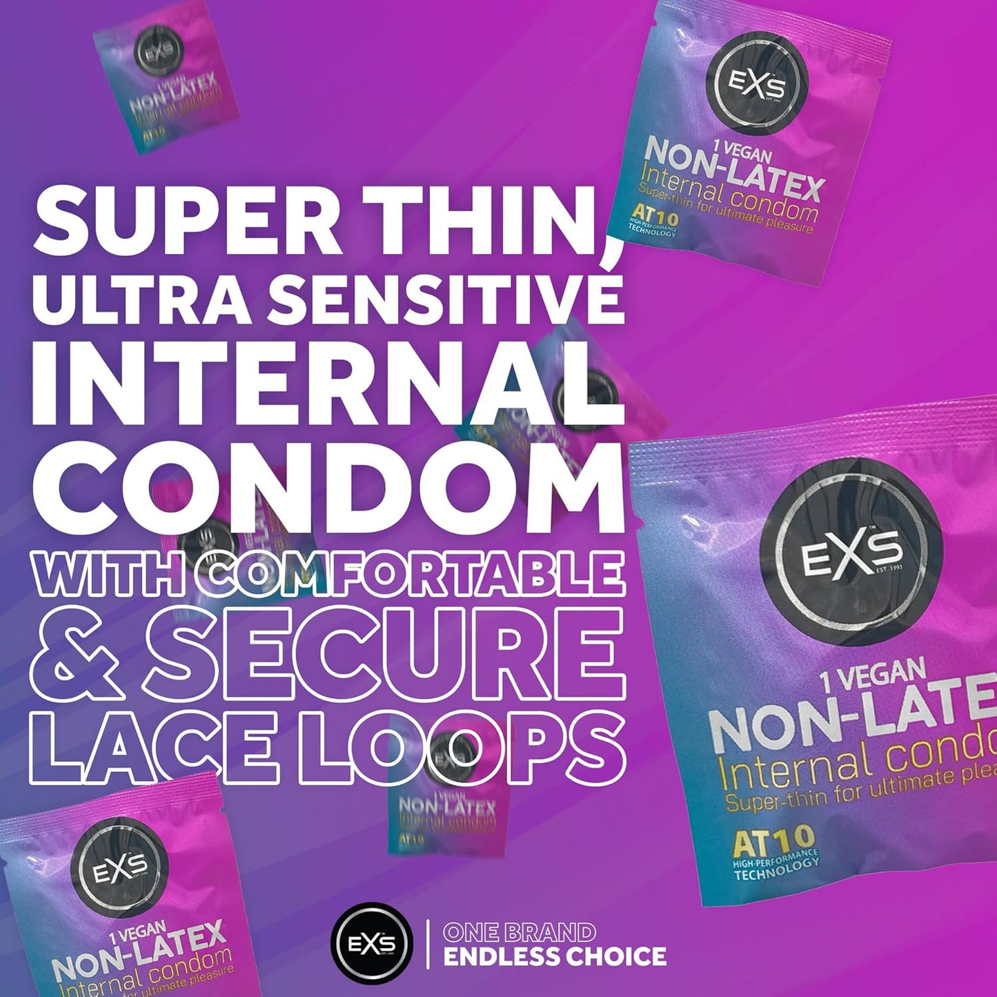 EXS Non-Latex Internal Lace Loop Condoms