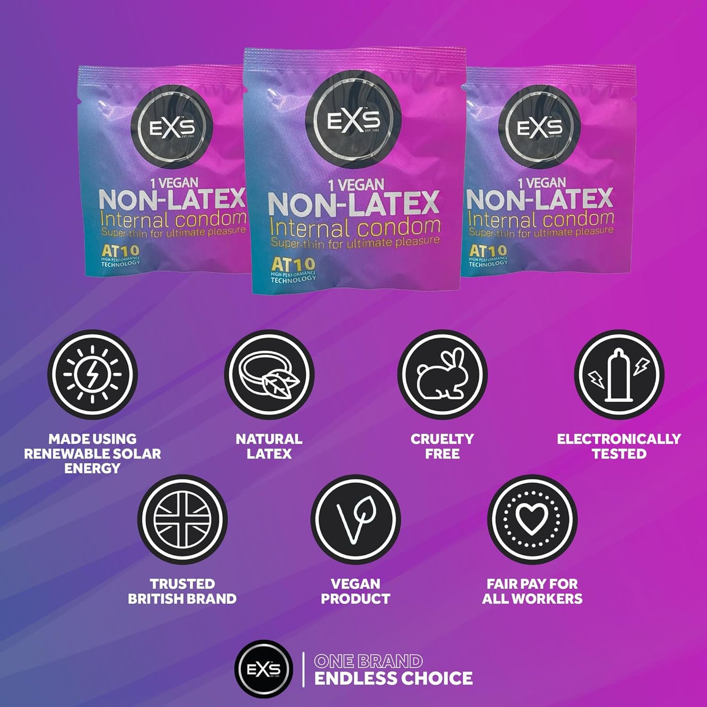 EXS Non-Latex Internal Lace Loop Condoms