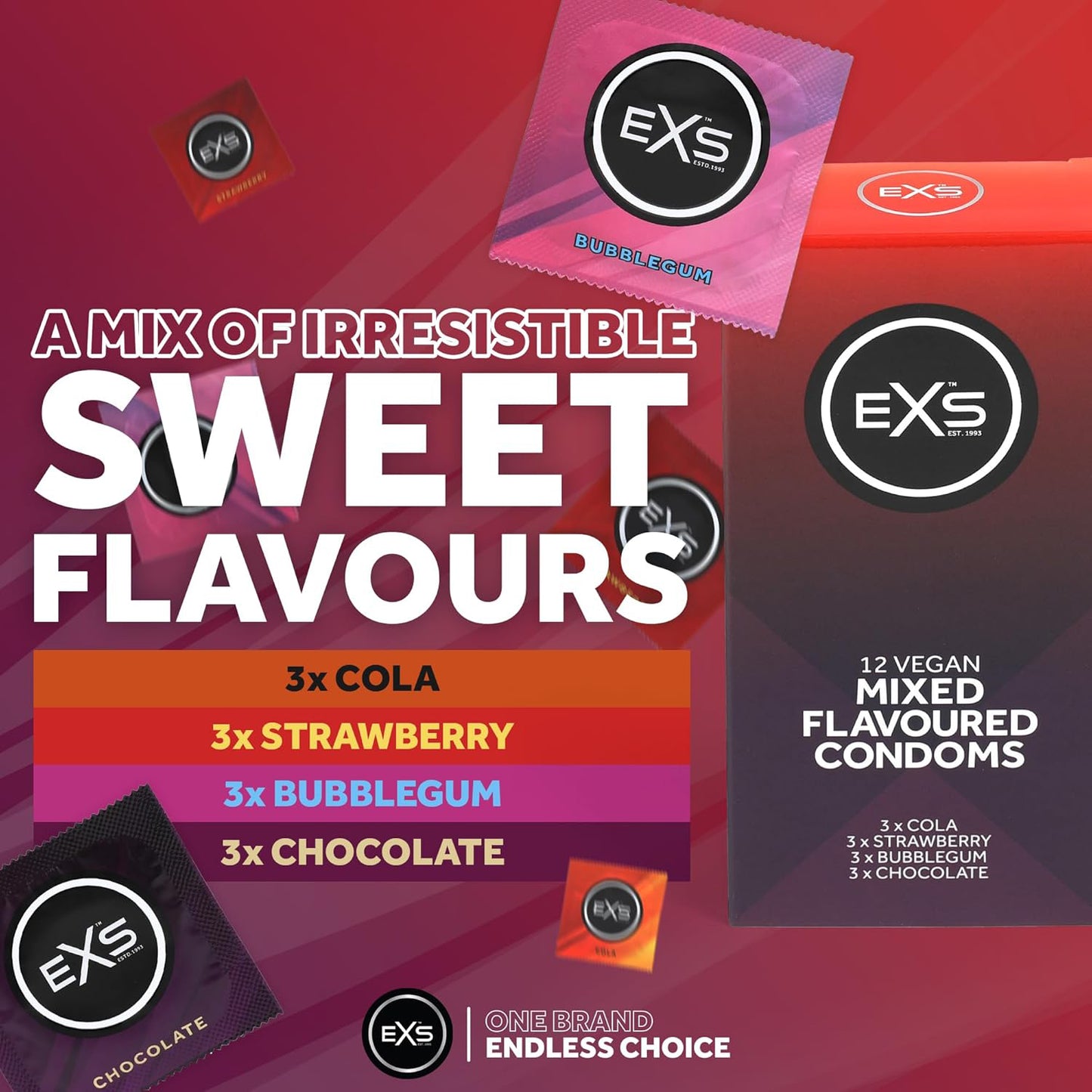 EXS Mixed Flavoured Condoms