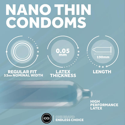 EXS Nano Thin 53mm Condoms