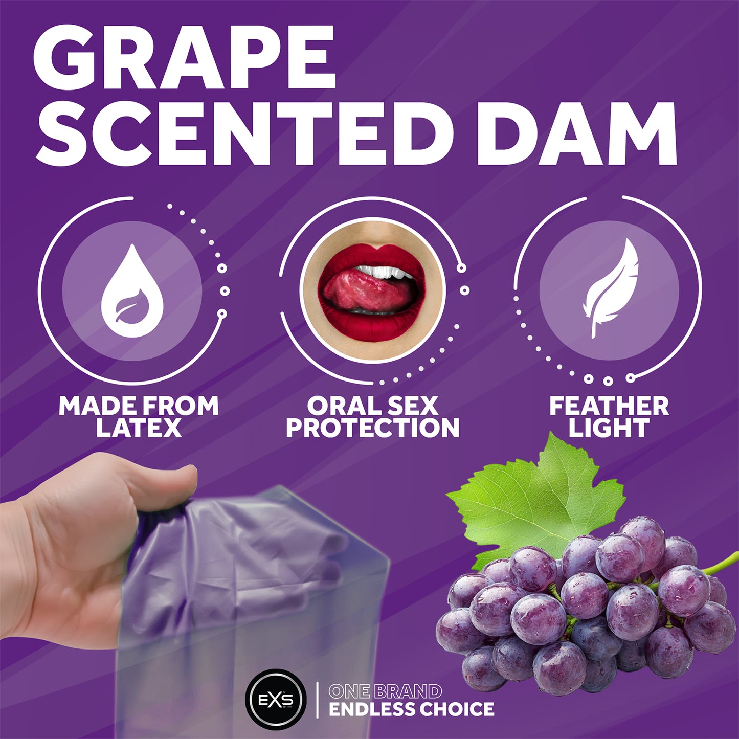 EXS Grape Flavoured Oral Dams