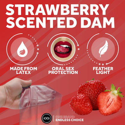 EXS Strawberry Flavoured Oral Dams