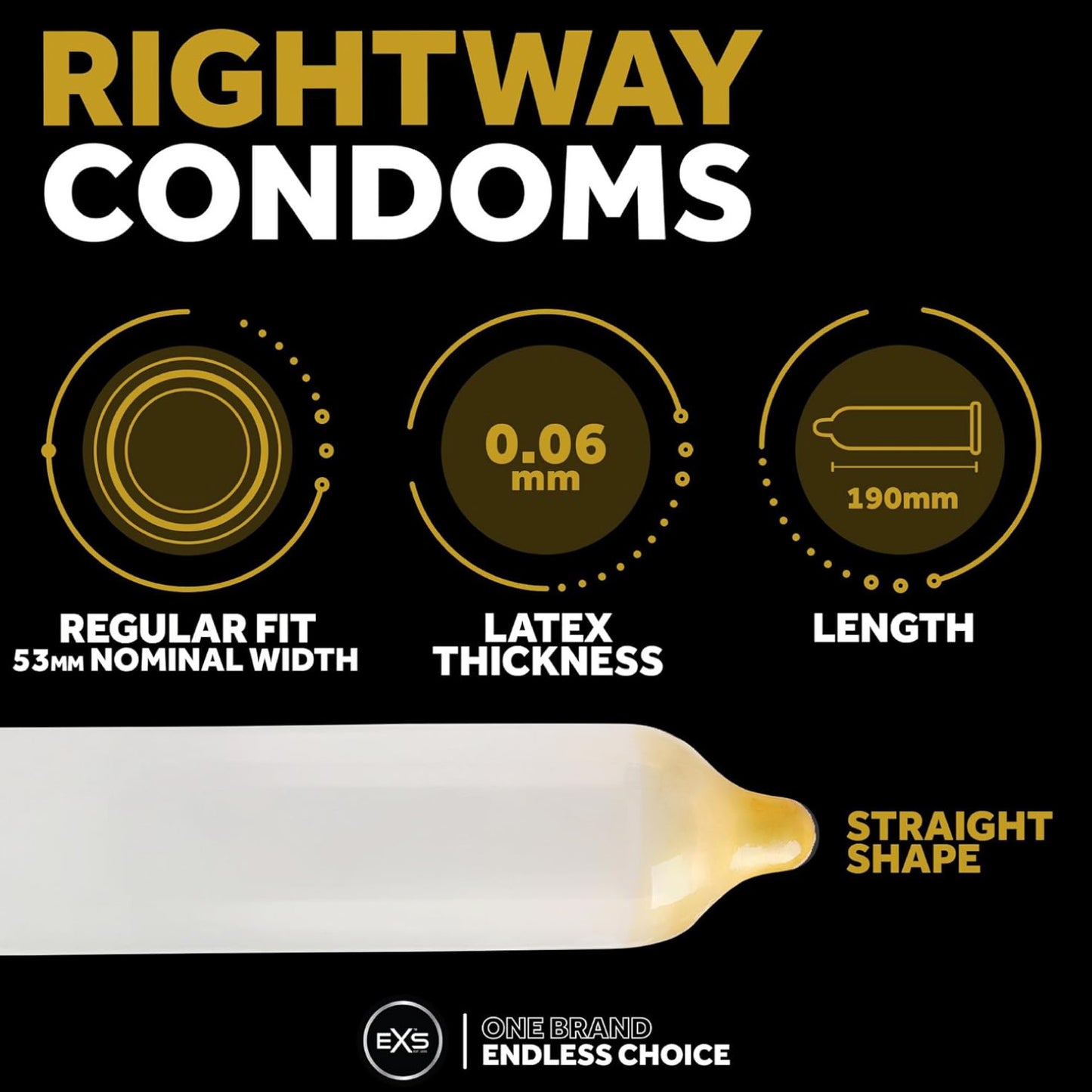 EXS Rightway Gold Condoms