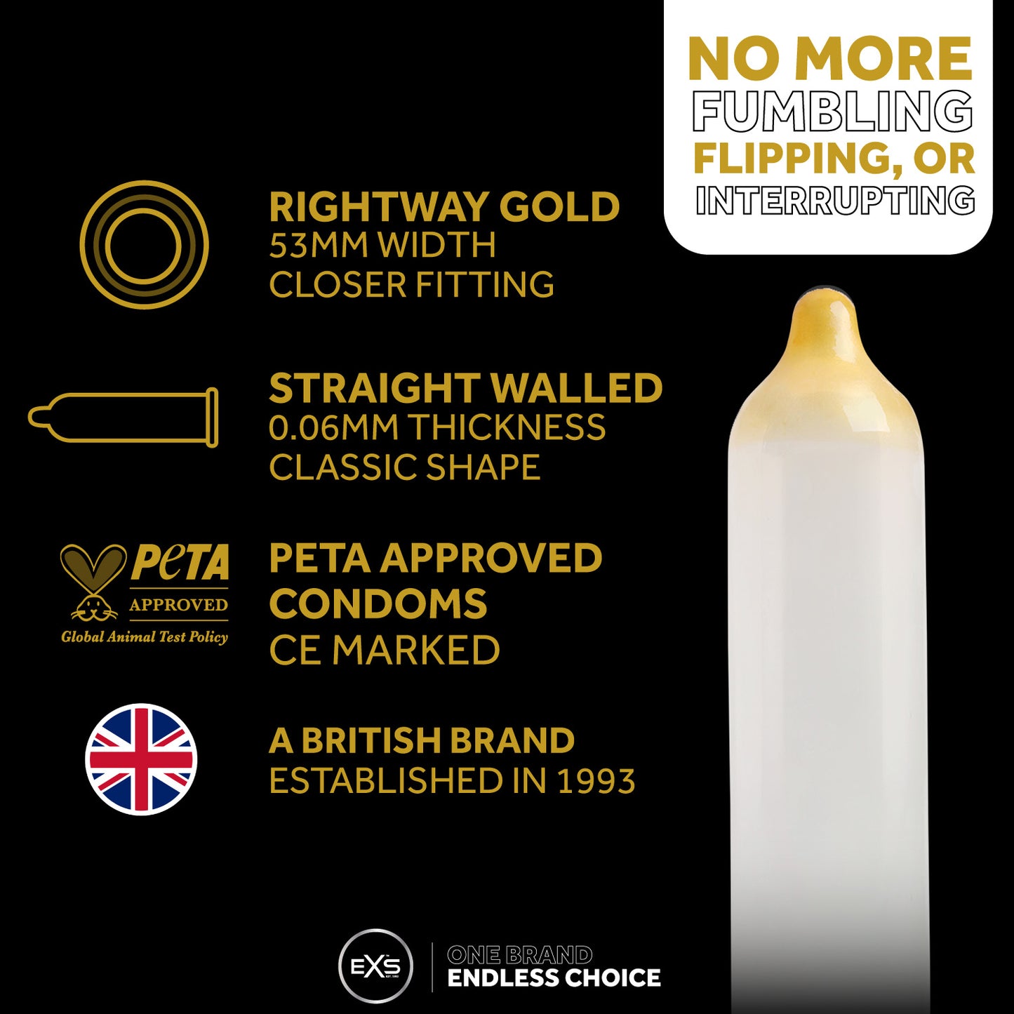 EXS Rightway Gold Condoms