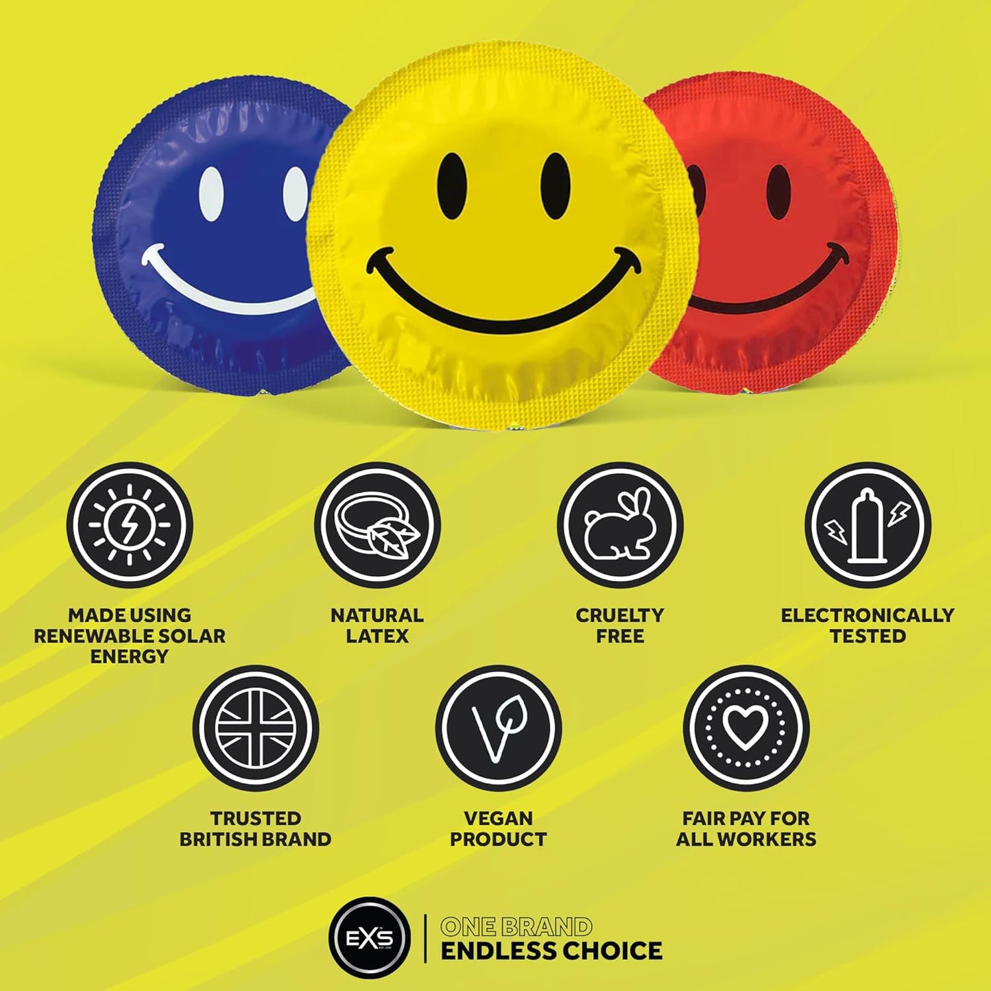 EXS Circular Smiley Face Condoms