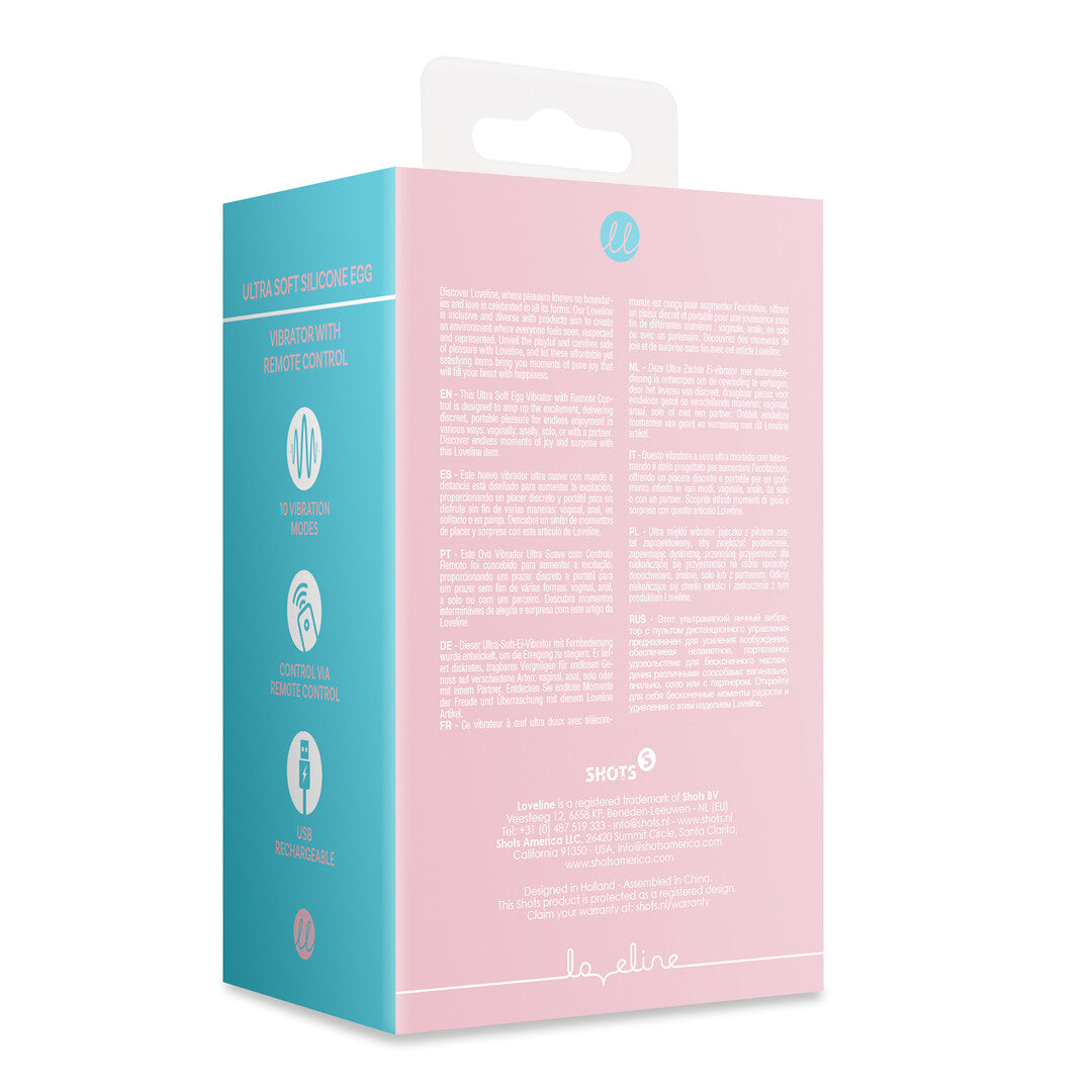Loveline Ultra Soft Silicone Egg Vibrator With Remote Control