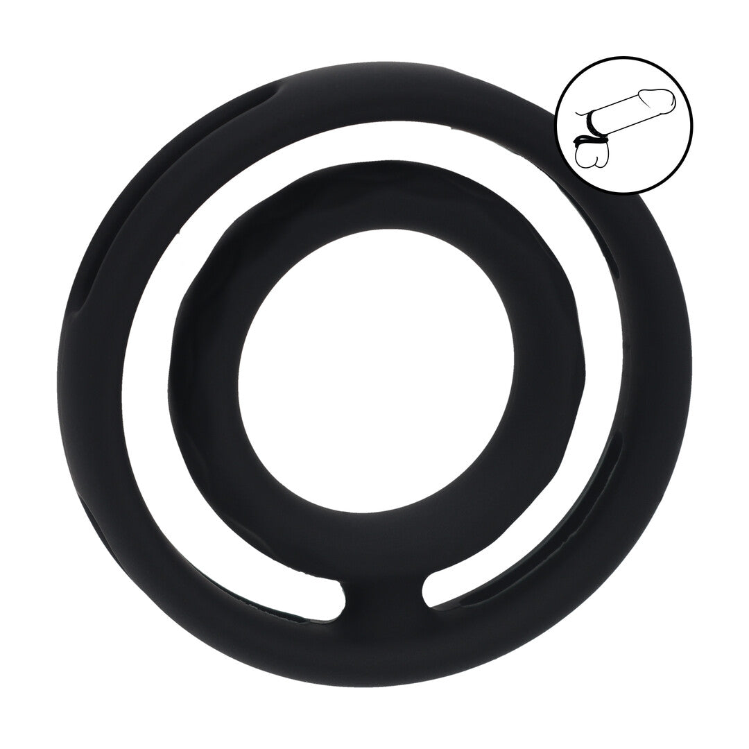 Levelz Classic Grooved Silicone Cock And Ball Ring