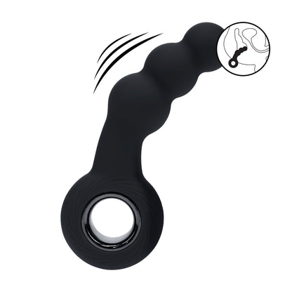 Levelz Vibrating Beaded Silicone Prostate Massager With Loop
