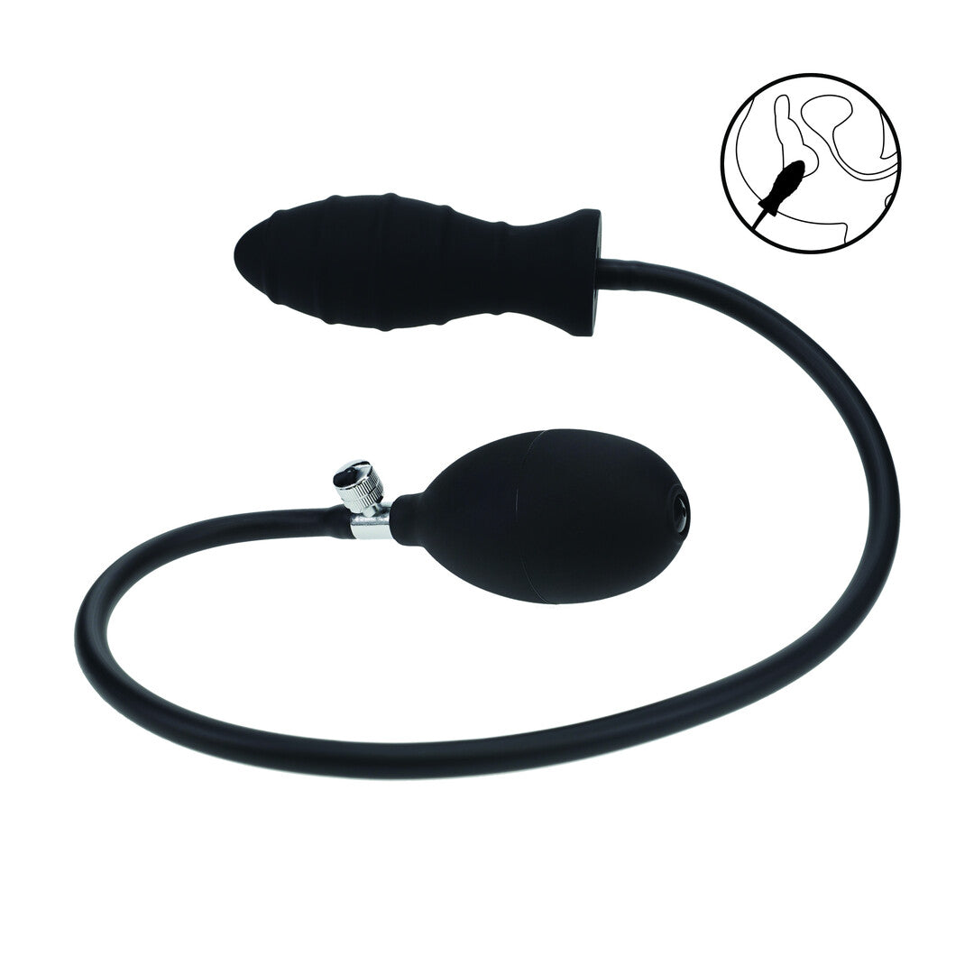 Levelz Ribbed Inflatable Silicone Anal Plug