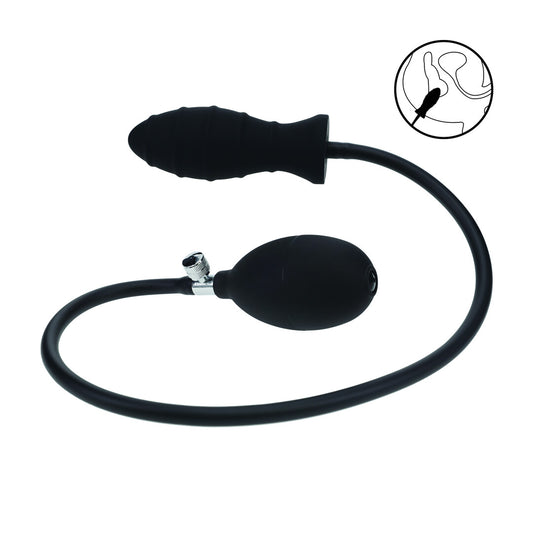 Levelz Ribbed Inflatable Silicone Anal Plug