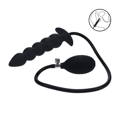 Levelz Beaded Inflatable Silicone Anal Plug