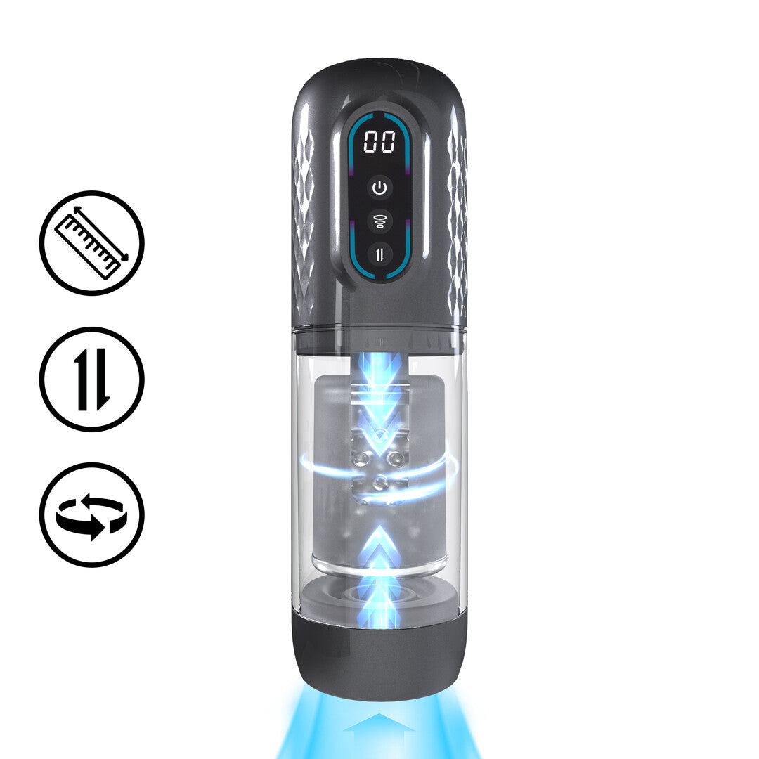 Pumped Vortex Suction Rotation And Thrusting Masturbator Pump