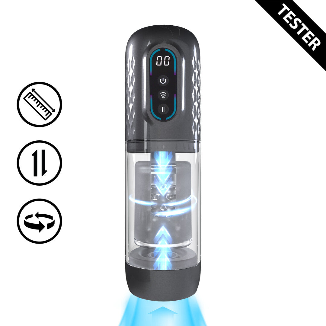 Pumped Vortex Suction Rotation And Thrusting Masturbator Pump