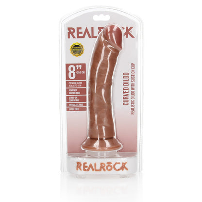 RealRock Curved Realistic Dildo With Suction Cup 8" / 20.5 cm