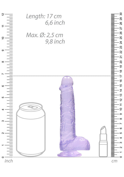 RealRock Realistic Dildo With Balls 6" / 15 cm