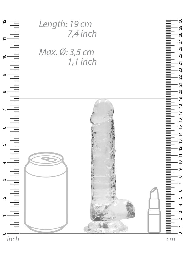 RealRock Realistic Dildo With Balls 7" / 18 cm