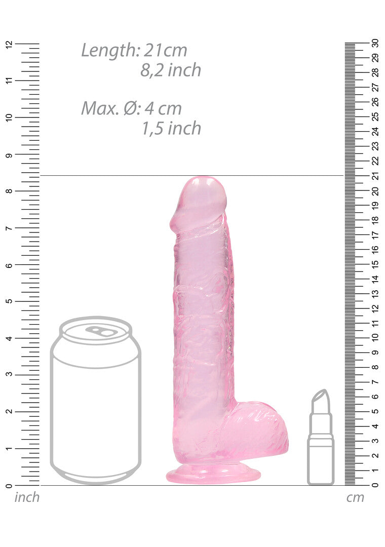 RealRock Realistic Dildo With Balls 8" / 21 cm