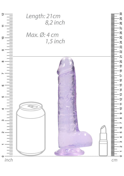 RealRock Realistic Dildo With Balls 8" / 21 cm