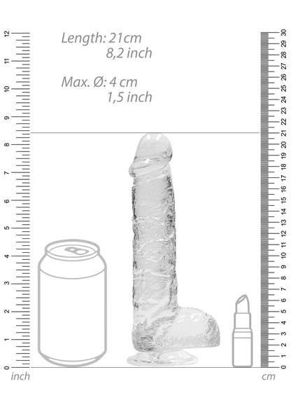 RealRock Realistic Dildo With Balls 8" / 21 cm