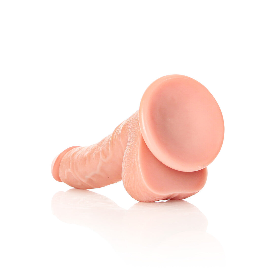 RealRock Curved Realistic Dildo With Balls And Suction Cup 7" / 18 cm